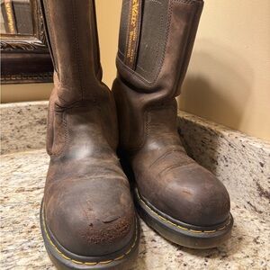 Men's Dr. Martin Leather steel toe work Boots size 10.